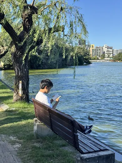 10月8日 · 湖边长椅上的人 · 第6张精选照片